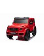 Elektrické autíčko Mercedes-Benz G63 AMG 4x4² Dvoumístné 12V, červené, MP3 Přehrávač s USB/AUX vstupem, Pohon 4x4, Baterie 12V14Ah, EVA kola s odpružením, Koženková sedadla, Dálkový ovladač, Licencované