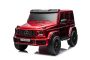 Elektrické autíčko Mercedes-Benz G63 AMG 4x4² Dvoumístné 24V, červené lakované, MP4 Přehrávač s USB/AUX vstupem, Pohon 4x4, Baterie 24V/7Ah, 4 x 200W Motory, EVA kola s odpružením, Koženková sedadla, Dálkový ovladač